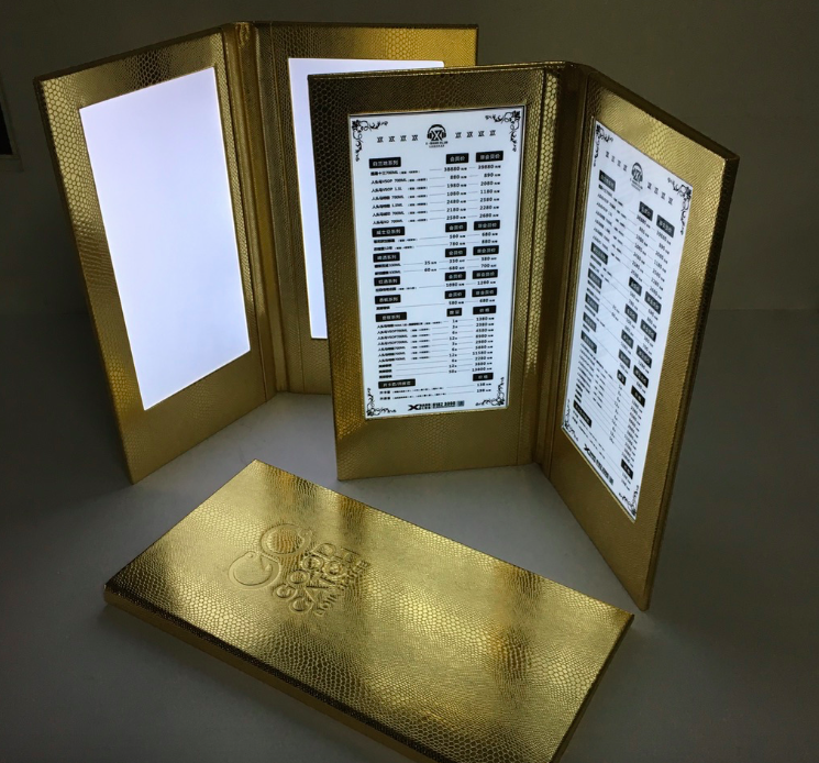 LED папка для меню с подсветкой